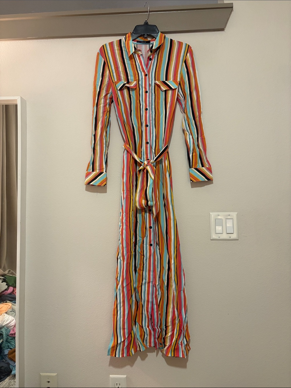 Laurel Stripe Maxi Shirt Dress SZ 34/US 4 NWT